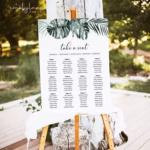 Wedding reception seating chart and ballroom table layout