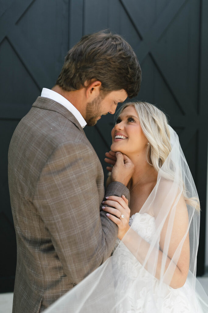 Romantic wedding portrait of Sierra and Marshall in Lake Mary, Florida